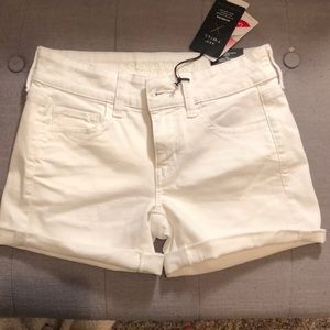 White Midi Low Rise American Eagle Shorts